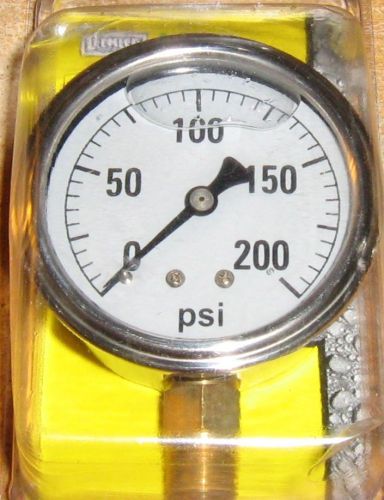 New lechler, green leaf 2-1/2in stainless steel glycerin pressure gauge 200 psi for sale