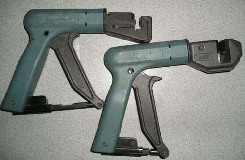 Lot of 2 Amp 91230-1-A 91403-1-B Pistol Grip Crimp Crimper Tool