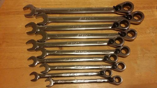 Snap On  10 Pc. SOEXRM710 Metric Flank Drive Plus Ratcheting Wrench Set
