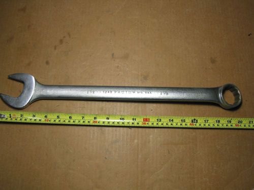 PROTO 1248 Combination Wrench--1-1/2 inch---American Made--Satin Chrome Finish