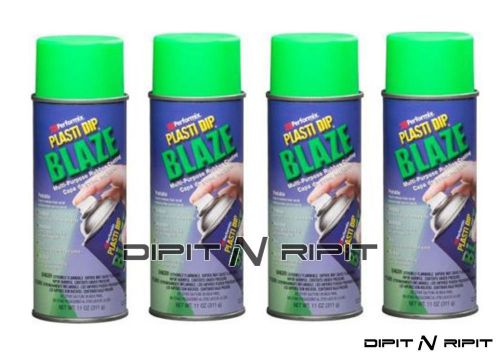 Performix Plasti Dip 4 Pack of Blaze Green Aerosol Spray Cans Rubber Dip Coating