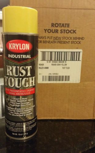 Krylon Rust Tough Aerosol Rust Preventative Enamels OSHA Yellow R00439 Set of 6