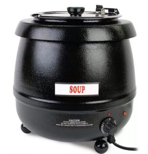 Soup Warmer 10.5 Quart - Stainless Steel - Black