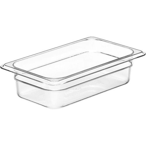 Cambro 1/4 gn food pan, 2 1/2&#034; deep, 6pk clear 42cw-135 for sale