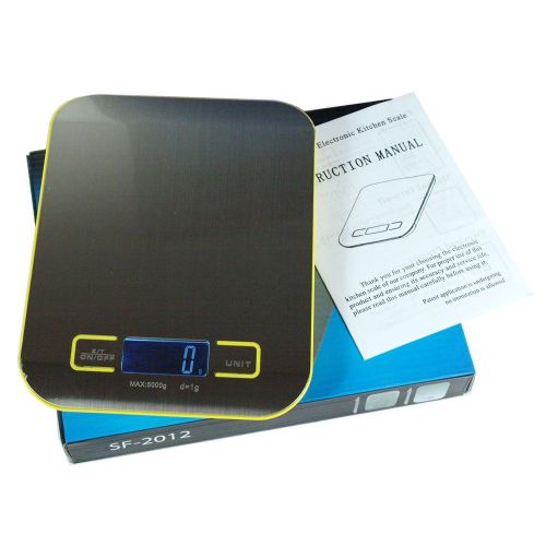 5kg x 1g (11lb) ultra-thin stainless steel digital scale for kitchen &amp; shipping for sale