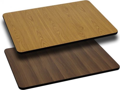 30&#039;&#039; X 60&#039;&#039; RECTANGULAR TABLE TOP WITH NATURAL OR WALNUT REVERSIBLE LAMINATE TOP