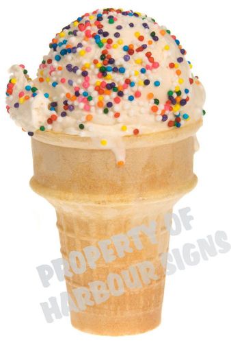 Ice Cream Cone Sprinkle Decal 10&#034; Concession Food Truck Cart Soft Serve