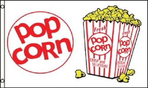 POPCORN Flag Food Tent Concession Advertising Banner Snack Bar Fair Pennant 3x5