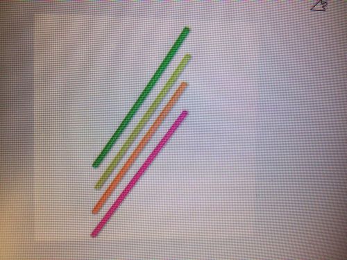 Unwrapped Giant Straw 20&#034; Assorted Neon Color 1500 / cs 2 boxes / 750