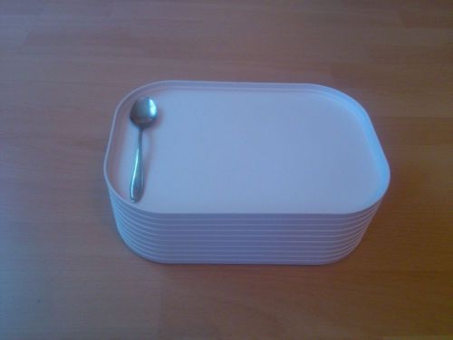 Original AIRLINE Food Trays/Serving Trays, White round  10 pc