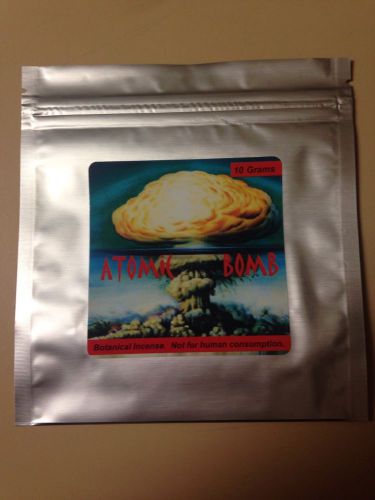 50 Atomic Bomb 10g EMPTY** Mylar Ziplock Bags (FREE BONUS BAGS)