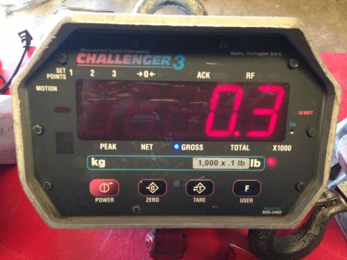 MEASUREMENT SYSTEMS INTERNATIONAL MSI SCALE SCALES CHALLENGER 3 MSI-3460 1000 LB