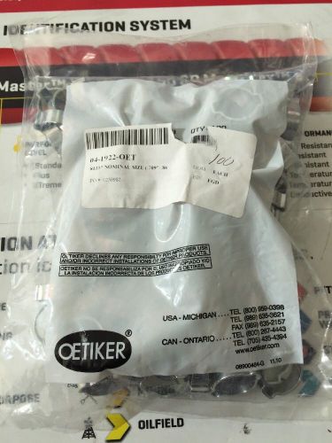 Oetiker 1922 clamp 2 ear .8125&#034; bag of 100 pcs for sale