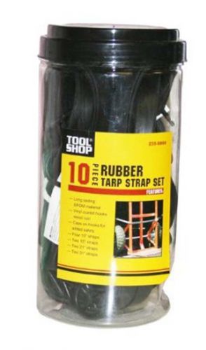Tool Shop, 10 Piece Rubber Tarp Straps, 235-9869