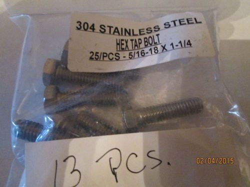 304 Stainless Steel Hex Head Bolts &amp; Nuts Assortment. Different sizes, see Below