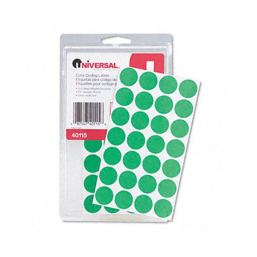 Universal® Permanent Self-Adhesive Color-Coding Labels, 1008/Pack Set of 4
