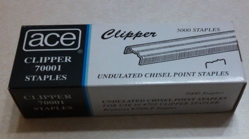 ace 70001 undulated chisel point staples 5000 per box new