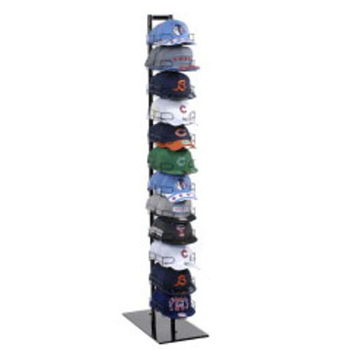 New 12 Tier Baseball Cap Hat Rack Display Tower Black Floor Standing