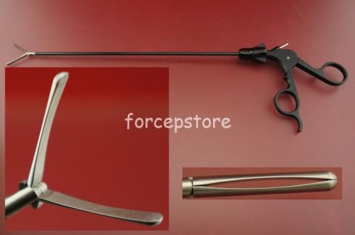 New 5 x 330 mm Laparoscopic Broadness Mouth Grasping Forceps Without Teeth