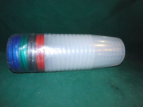 12 X PGM 3 QT. STORAGE CONTAINER NEVER USED COLORED LIDS BPA FREE