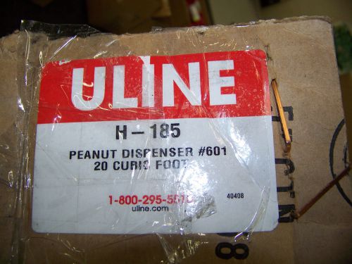 Uline peanut dispenser w/ 20 cu. ft. bag # h-185 new for sale