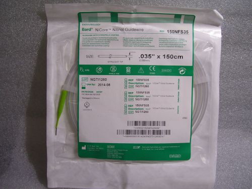 ! bard nicore nitinol guidewire with hydrophilic coating 150nsf35 lot of 3 for sale