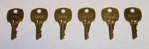 Compx national stock lock keys set of 6 c346a, c390a, c413a, c415a, c420a, c642a for sale