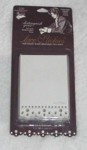 NEW! 1996 LACE LADY CORPORATION VINTAGE LACE STICKIES POST-IT NOTES PAD USA