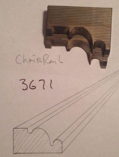 Lot 3671 Chair Rail Moulding Weinig / WKW Corrugated Knives Shaper Moulder