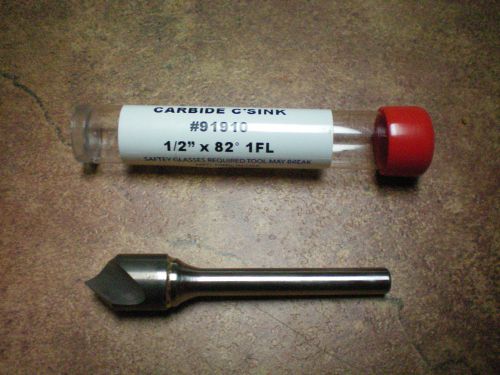 Carbide countersink 1/2 &#034; 82 degree single flute made in u.s.a. for sale