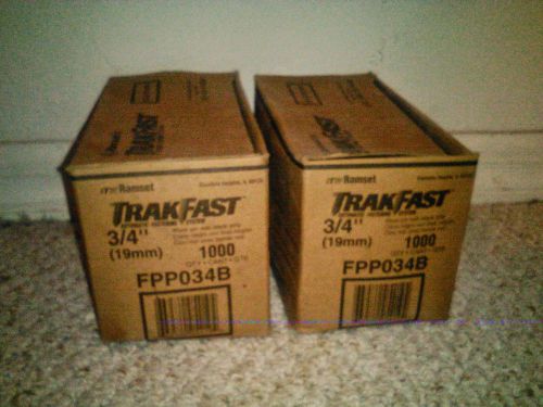 Two boxes 1000 each ITW Ramset Trakfast TF1100  3/4&#034; Concrete Pins FPP034B w