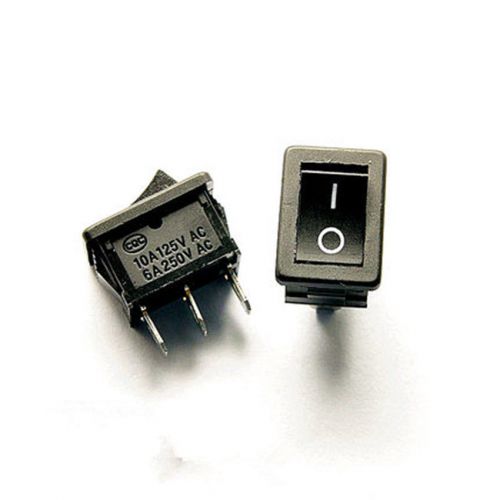 10PCS 2 files 3 Pin Medium rocker switch rocker switch power switch 6A 250V