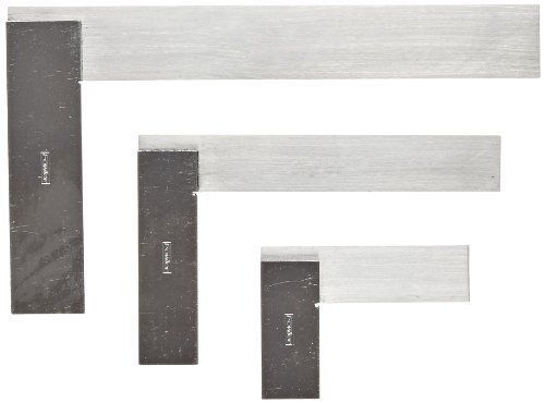 Fowler 52-432-444 Machinist Hardened Steel Square Set  2&#034;  4&#034;  and 6&#034; Blade Size