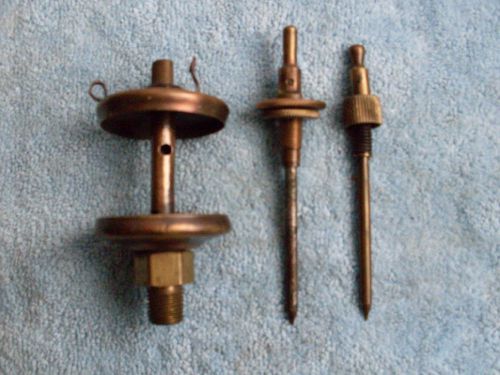 Ant. Lunkenheimer Sentinel #1 1/2 Brass Hit&amp;Miss Engine Oiler Valve Parts Lot