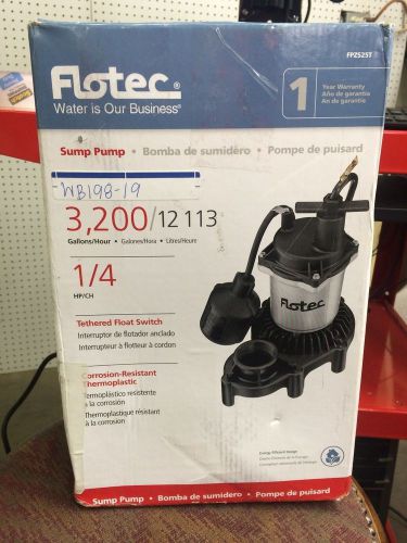Flotec 1/3 hp zinc/thermoplastic tethered sump pump for sale