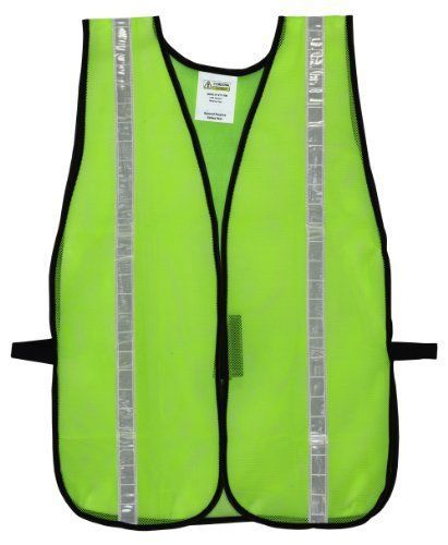 Cordova v111w mesh vest 1-inch reflective tape  velcro closure  lime  large for sale