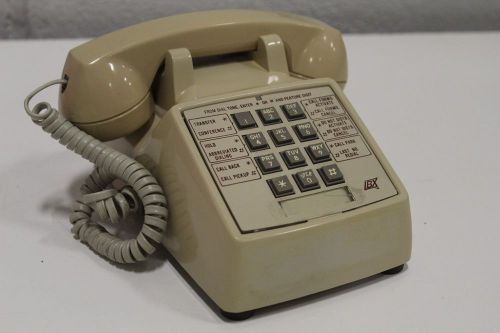 Stromberg Carson IBX Spiral Wired Desktop Home Office Beige Conference Telephone