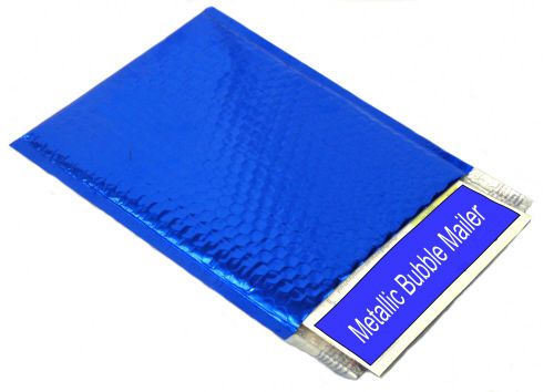 Metallic Glamour Bubble Mailers Padded Envelope Bags 9&#034; x 11.5&#034; 200 Blue