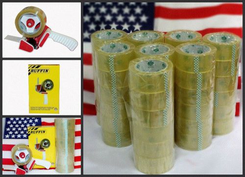 6 rolls clear packing tape 330&#039; clear shipping box sealing carton free ship usa for sale