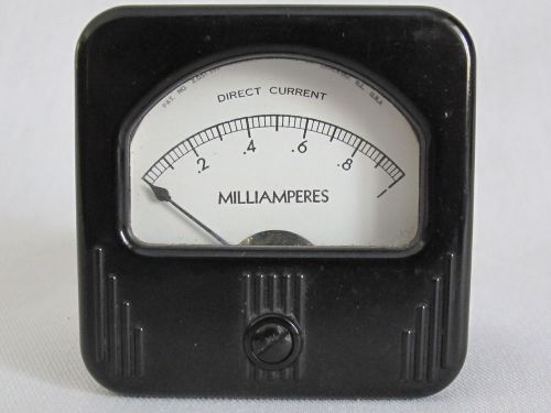 Vintage Square Simpson DC Milliamperes Instrument Range: 0-1 DC Pat.2,051,399
