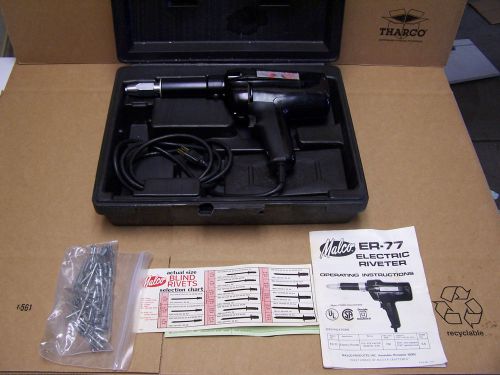 Malco ER-77K Electric Riveter Pop Rivet Gun with case and manual