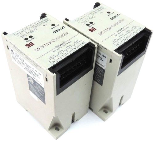 LOT OF 2 OMRON STI 43767-0010 MC3 MAT CONTROLLERS SAFETY RELAY CONTROL
