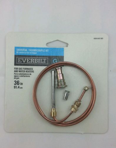 EVERBILT UNIVERSAL THERMOCOUPLE KIT 36&#034; FOR GAS FURNACES/HOT WATER HEATER NIP