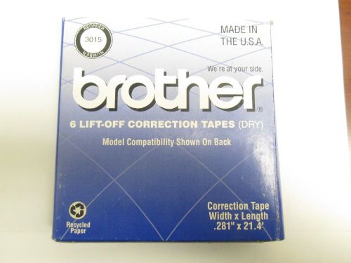 Brother 6 Pack Lift-Off Typewriter Correction Tapes (DRY) 3015 New In Box