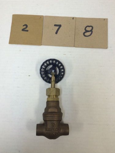 Fairbanks # 0280 1/2 inch brass gate valve 300 WOG solder ends