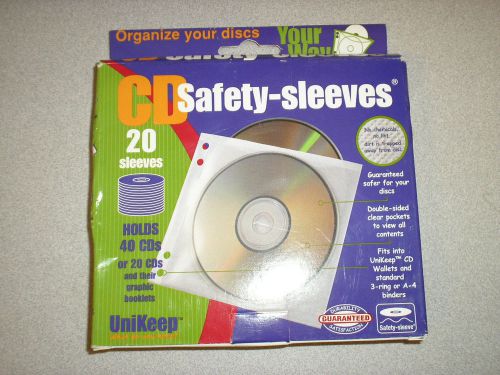 CD Safety-sleeves Unikeep 20 ct sleeves brand new