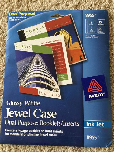Avery Ink Jet #8955 Jewel Case labels/booklets/Inserts - 16 sheets