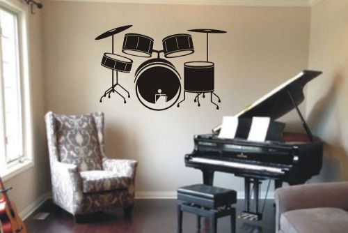boring drum set vinyl wall art decal sticker bedroom drawing room #115