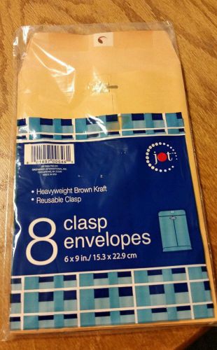 8 clasp envelopes 6x9 in FREE shipping