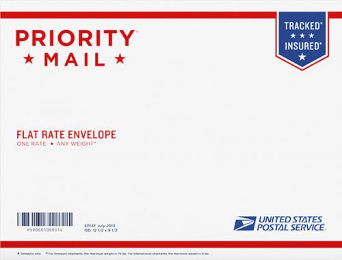 Priority Mail Flat Rate Envelope 12-1/2&#034; x 9-1/2&#034;